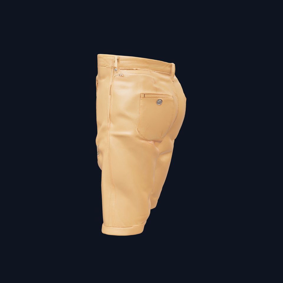 Casual Beige Shorts D Model Pack